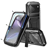 Picture of fit for iPhone 17 Pro Case 6.3 inch Heavy Duty Rugged [Aluminium Stan] Military Grade Metal Rubber [Built in Screen Protector Camera Lens ] Phone Cover (, fit for iPhone 17 Pro 6.3'' 2025)Black
