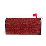 CHIFIGNO Couverture magnétique pour boîte aux lettres Word Love - Différentes polices - Élégante - Pour la maison, la cour, le jardin - Taille standard : 45,7 x 52,8 cm