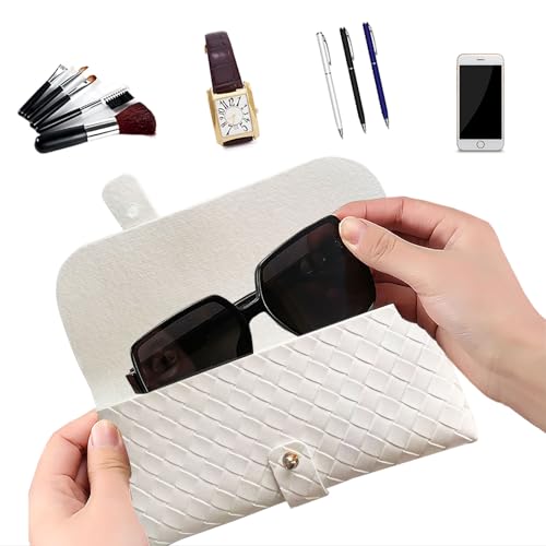 Image of Glasses storage bag Travel sunglasses myopia glasses storage bag Fashion leather storage bag