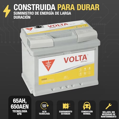 Batería de coche 65Ah Volta 650A para solucionar los fallos de arranque en frío 2