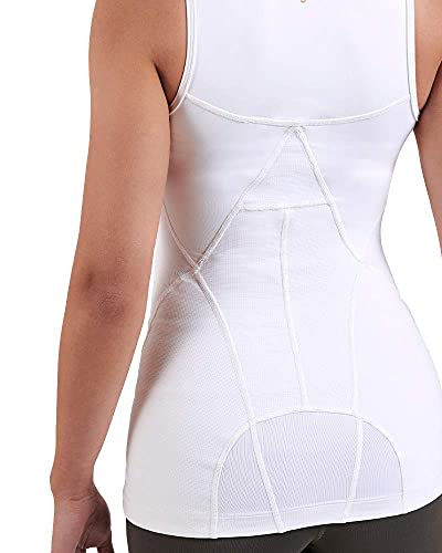 Tommie Copper Regata feminina com suporte lombar, Branco, XXL