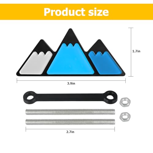 Image of HZEL Car Grille Decor Badge, Tri-Color Emblem Auto Grid Insert Trims Decals, Vehicle Front Mesh Grille Label Decoration Sticker Accessories, Compatible with Sequoia 4-Runner High-Lander (Style A)