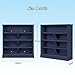 Felt Monster Trucks Display Case, Wall-Mounted Display Case Fit for Monster Trucks, 16 Slots Monster Trucks Storage Case, Groove Fixation Toy Truck Container Holder (Blue- New Version)