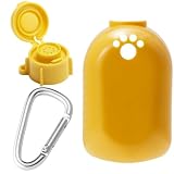 伊勢藤(ISETO) ペットボトル用キャップ おでかけ給水器&マナーキャップ カラビナ付き イエロー 日本製 犬の散歩に おしっこ洗浄 植物 散水 目印 ワンタッチ開閉 シャワー 片手 ふた プラスチック じょうろ 給水 I-625