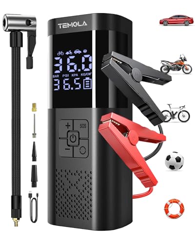 Image of TEMOLA Car Jumper Starter Portable, 150PSI Battery Jumper Starter Portable