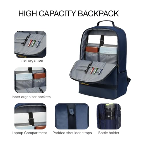 Image of Impulse Classic Premium Business Backpack | Unisex Office Bag in Vegan Leather | 27L Water Resistant with 15.6 inch Laptop Sleeve, Anti-Theft Pocket & Padded Straps