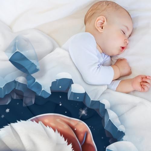 Manta de Papá Noel suave y acogedora manta de forro polar para sofá y cama 4
