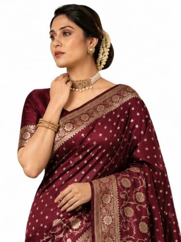 Image of Yashika Women's Art Silk Saree with Blouse Piece for Traditional Ethnic Wear Sari