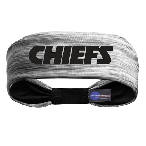 Littlearth Unisex-Adult NFL Kansas City Chiefs Tigerspace Headband Grey One Size