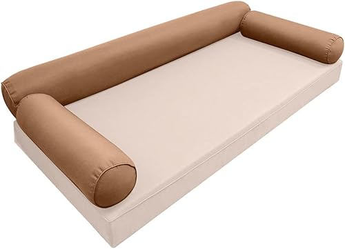 DBM IMPORTS *Solo funda* Funda de almohada estilo 6 para cuna de 50 x 8 pulgadas, funda de almohada con ribete acanalado AD104