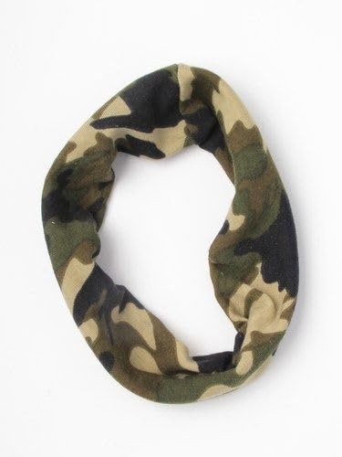 Bandeau in stretch camouflage print fabric