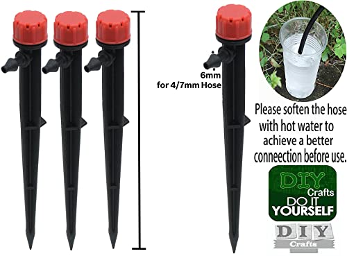 Image of DIY Crafts 2X, Head Stake, 5 inchinch Stake Sprinkler Nozzle Only for Patio Micro Flow Irrigation Nylon Cooling System Plastic Mist Nozzle Sprinkler Micro Bubbler Home Garden Lawn (2X, Head Stake)