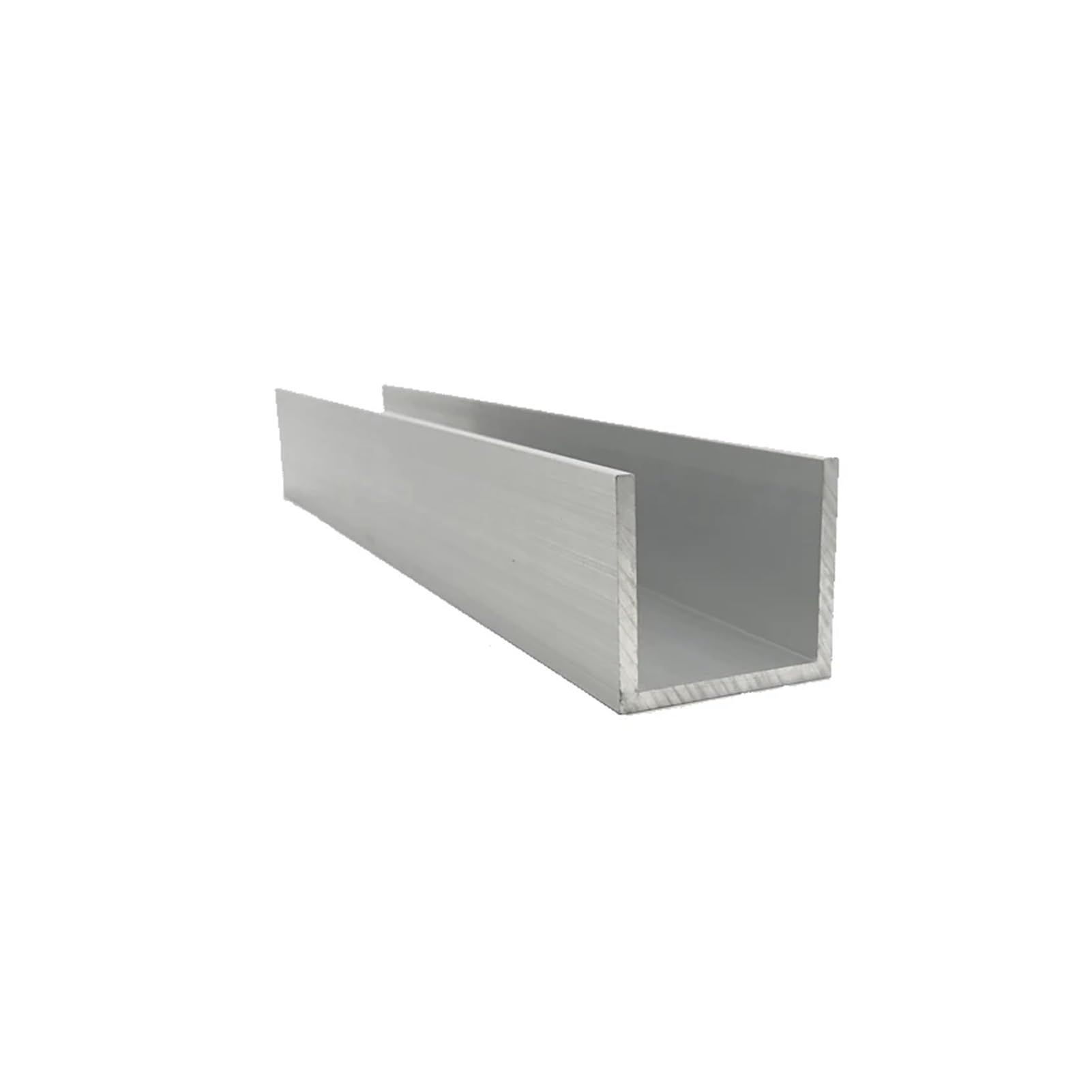 Tube en aluminium Profilé en U en aluminium, 38 mm x 35 mm x 3 mm, largeur extérieure 38 mm, longueur 50 cm, bande de bordure recouverte de verre en alliage d'aluminium(Custom length)