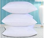JDX Luxurious Quilted Microfibre Bed Pillow,(12X12-inches)- Set of 3