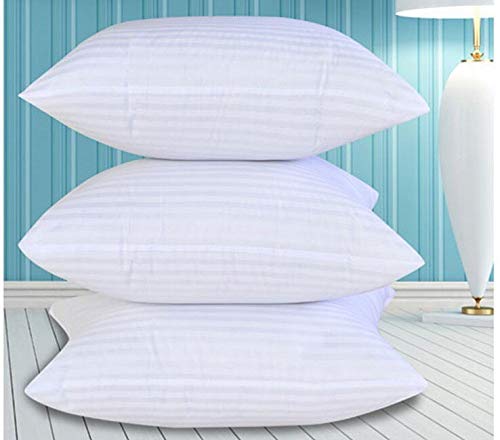 JDX Luxurious Quilted Microfibre Bed Pillow,(12X12-inches)- Set of 3