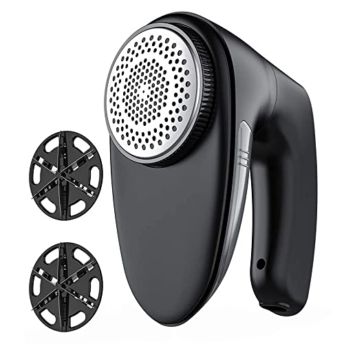 Bagewinner Rasoir Electrique Anti Bouloche, Electrique Peluches Rasoir avec Port USB e Brosse électrostatique avec 2 Lames Remplaçables Rasoir Peluche pour Vêtements Pulls Meubles Laine Tapis Cover