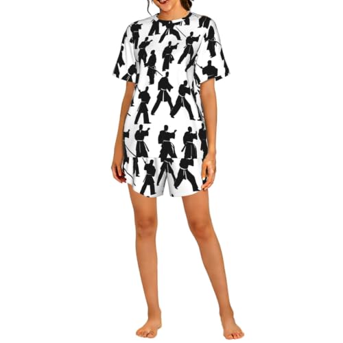 Pyjama arts martiaux femme anti transpiration vêtement de nuit léger