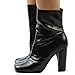 Liliana Mahomes-1 Womens Split Toe Tabi Boots Chunky Block Heel Ankle Booties (Black, US Footwear Size System, Adult, Women, Numeric, Medium, 10)