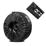 Gseigvee Pack-1 Car Spare Tire Cover, 31' Waterproof Dustproof Protector for All Seasons, Adjustable Perfect Wrapping Cover for 19'-23' Tires, Universal for Cars Tire Storage Accessory (Black #L)