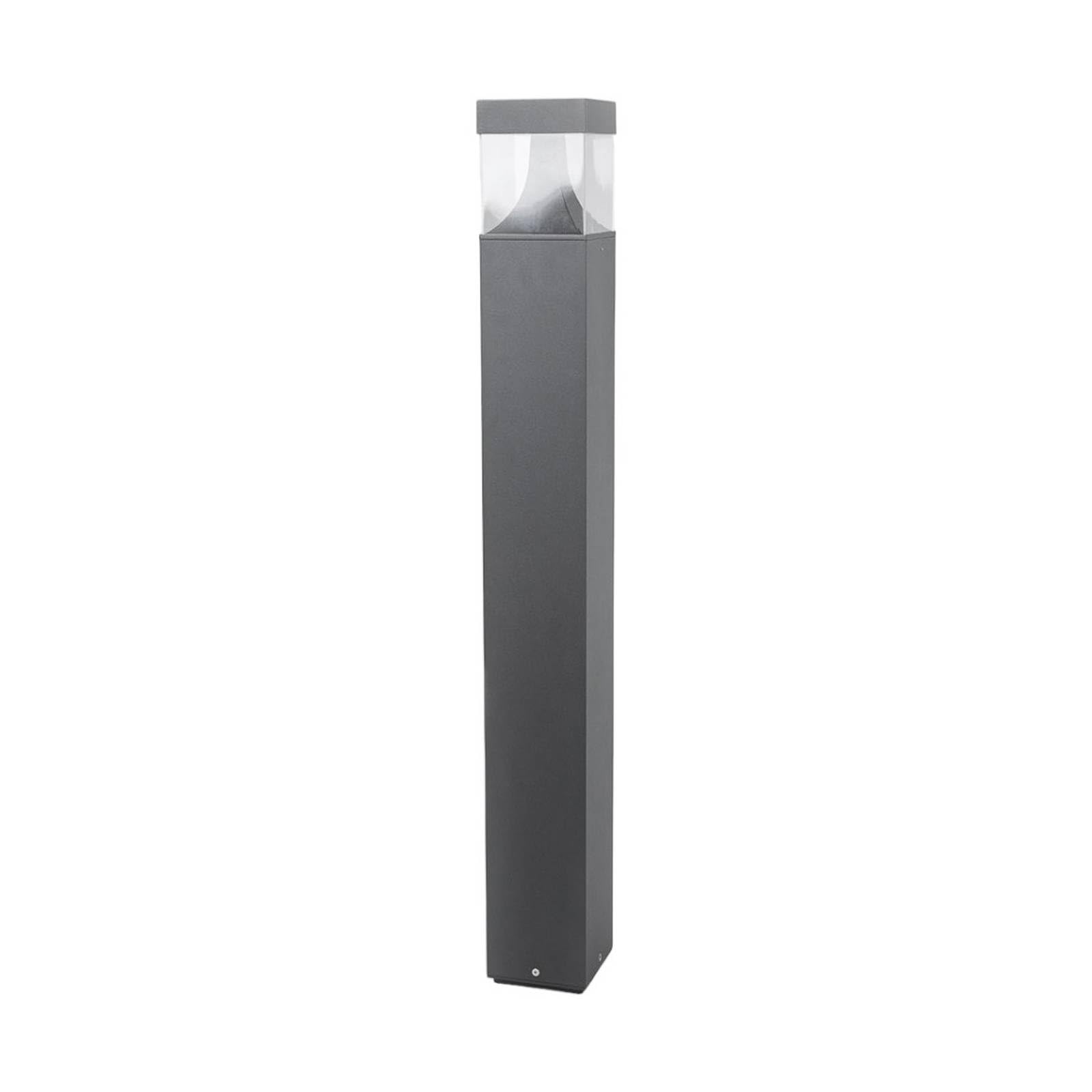 Lucande LED Außenleuchte Egon (spritzwassergeschützt (Modern) in Schwarz aus Aluminium (1 flammig,) - Wegeleuchte Pollerleuchte Wegelampe Sockelleuchte