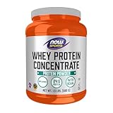 NOW Foods Sports Nutrition, Whey Protein Concentrate, 24 g With BCAAs, Unflavored Powder, 1.5-Pound