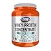 NOW Sports Whey Protein Concentrate Unflavored Powder,1.5-Pound