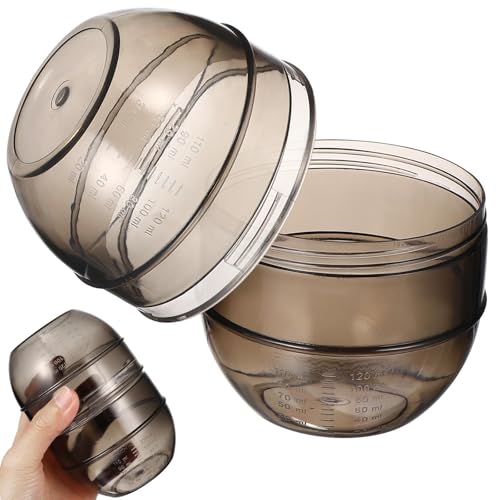 WRITWAA Bol à Teindre les Cheveux Double Graduation Bol Mélangeur de Coloration Capillaire en Plastique Transparent Gobelet Doseur 250 Ml Réutilisable pour Salon de Coiffure et Usage