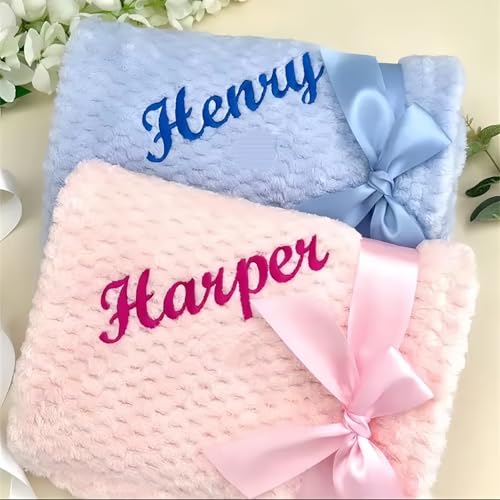MEIEG Couverture Personnalisée Douce En Flanelle Pour Animaux De Compagnie, Nom Et Icône Brodés, Couverture Confortable Sur Mesure Pour Chien/Chat (45 * 65cm)