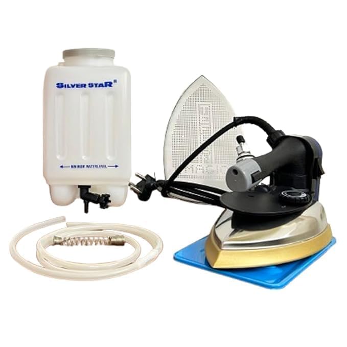 Image of Gemsy Silver Star Steamer 1800W, 220V Industrial Steam with Teflon Shoes Es-300L, 4.0 L Water-Tank (Multi)