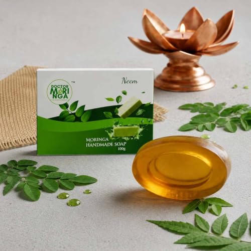 Image of Herbal Handmade Bathing Soap 100gm (1 Piece) | Neem Soap for Deep Cleansing | Removes Dirt & Impurities | No Mineral Oils | Suitable for All Skin Types