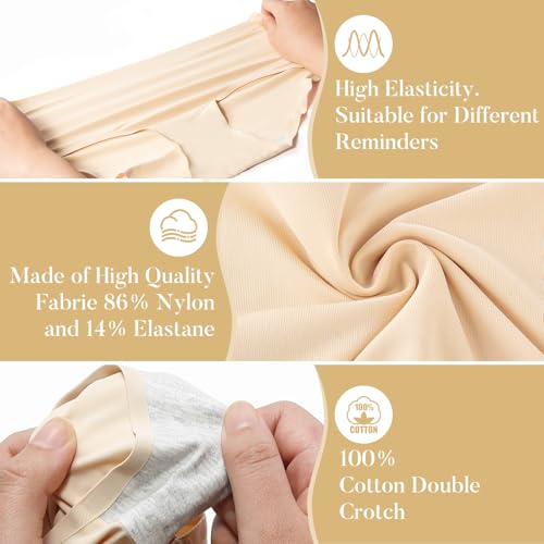 Teen Girls Seamless Underwear Invisible Panties Cotton Soft Breathable No Show Multi Color Pack of 123