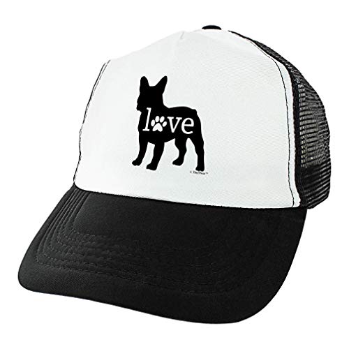 Frenchy Dog Gifts French Bulldog Trucker Hat French Bulldog Love Paw Print Dog Breed Hat Trucker Hat Black