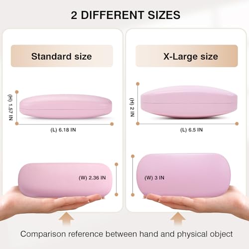 Glasses Case Hard Shell - PU Leather Eyeglass Cases Eyeglasses Case for Sunglasses Eye Glasses Cases - Image 3