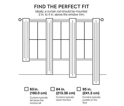 Goodgram Buffalo Check Plaid Gingham Custom Fit Window Curtain Treatments - Assorted Colors & Sizes (Black, Single 84 In. Panel) #TOP3