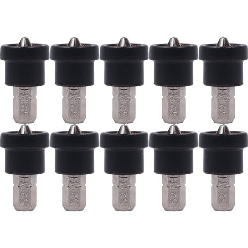 10 puntas de destornillador de posicionamiento para placas de yeso de 25 mm/50 mm, vástago PH2, puntas de destornillador PH2 para placas de yeso