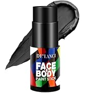 Black Face Paint Stick, La Catrina Cream Blendable Body Paint Stick, Sports Black Face Paint Foot...