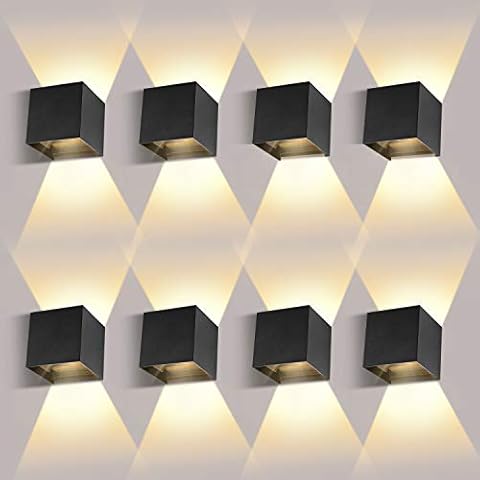 LEDMO Aplique Exterior Pared 12W 8 Piezas Cover