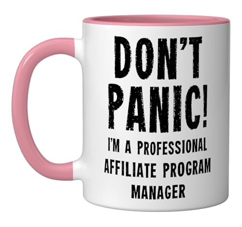 Affiliate Program Manager Ceramic Mug, Pink/White