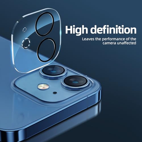 Image of NEW'C for iPhone 12 Screen Protector + Camera Lens Protector Tempered Glass
