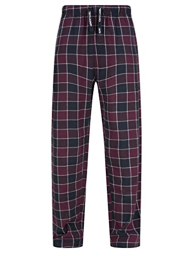 Tayos Brushed Flannel Checked Lounge Pants in Potent Purple - Tokyo Laundry - XL