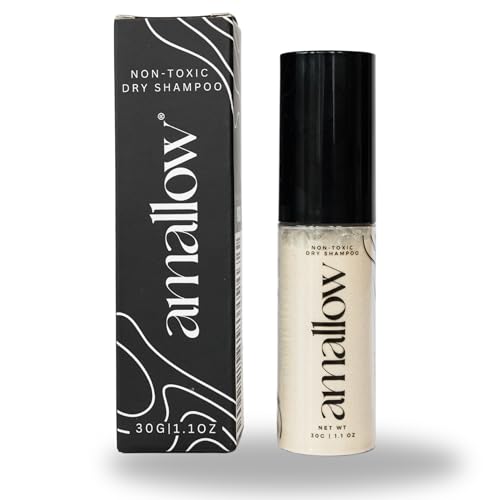 Amallow - Non Toxic Dry Shampoo Powder – With Organic Ingredients - Arrowroot, Bentonite Clay, Aloe Vera, & Essential Oils – No Talc, No Aerosol - Men & Women - Great For Travel
