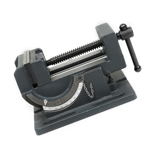 WFLNHB 4 Inch Angle Drill Press Vise 0-90 Degree Tilting Angle Vise Made of Iron Fit for Clamping Workpiece Processing