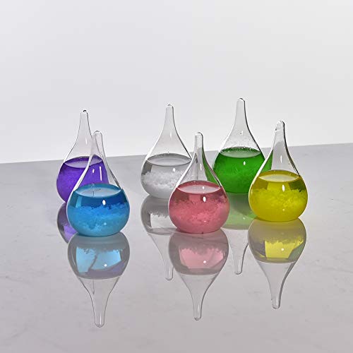 Forart Storm Glass Weather Predictor Creative Stylish Weather Station Forecaster Storm Glass Bottles Desktop Drops Decoration Crafts for Home and Office