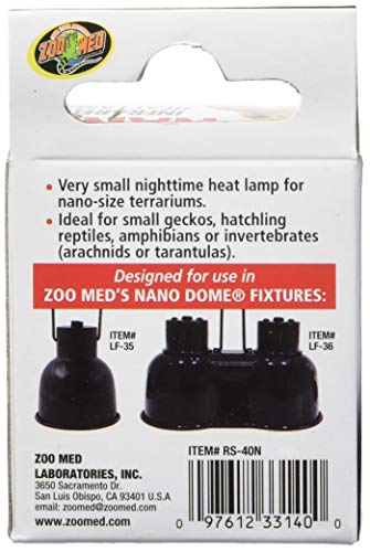 Zoo Med Nano Infrared Lampe Chauffante 40W pour Nano-Terrarium