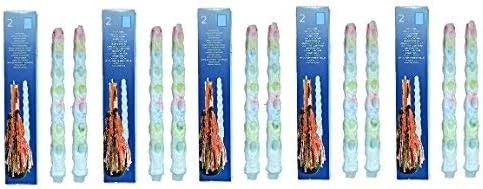 10 Coloured Drip Candles