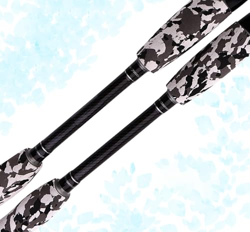 KTGCOZS Pack of 1Set Camouflage EVA Split Grip Bait Cast & Spinning Fishing Rod Handle Kit Rear Grip with Reel Seat for Rod Building (Casting Rod 1Set)