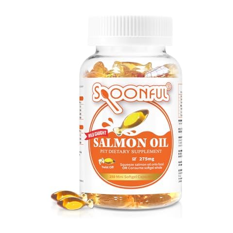 Spoonful PET Twist Twistable Softgel Capsules with Wild-Caught Alaskan Salmon Oil for Pets(275mg x 250 Capsules), Omega-3 for Joint, Immune System, Hair, Skin, and Nail, Made in USA (PET-Twist-Mini) Cover
