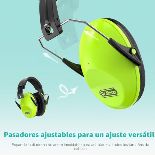 Miniatura 3 de Dr.Meter Cascos Antiruido Niños, Cascos Insonorizados Protectores De Oído Para Niños Protectores Auditivos Cascos Ruido Orejeras Antiruido Con Almohadillas Suaves Dos Verde