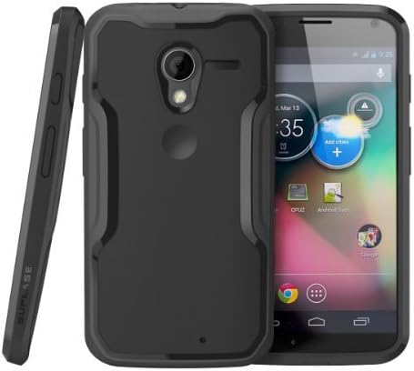 Moto X Phone Case, SUPCASE Unicorn Beetle Series Premium Hybrid Protective Bumper Case for Motorola Moto X Phone, Black/Black [Free HD Clear Screen Protector, Bubble Free Installation Instruction Included]
