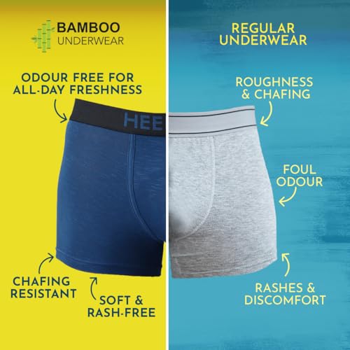 Image of HEELIUM Bamboo Underwear Trunk for Men | 3X Softer Than Cotton & Odour Free | Stretchy Fabric & Durable Waistband